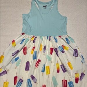 Lands' End Blue and Multicolor Popsicle Print Kids Dress